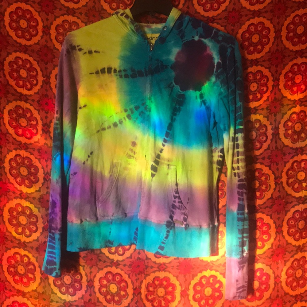 GROOVY Tie Dye Zip-up Hoodie